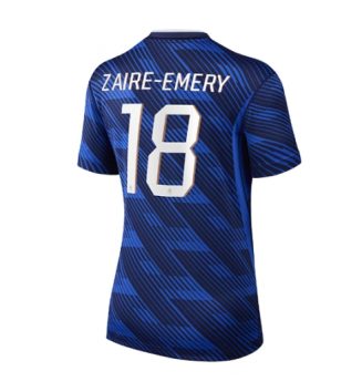 Frankrijk Warren Zaire-Emery #18 Thuis tenue Dames WK 2026 Korte Mouw Kopen Frankrijk Warren Zaire-Emery #18 Thuis tenue Dames WK 2026 Korte Mouw Kopen