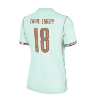 Frankrijk Warren Zaire-Emery #18 Uit tenue Dames WK 2026 Korte Mouw Kopen Frankrijk Warren Zaire-Emery #18 Uit tenue Dames WK 2026 Korte Mouw Kopen