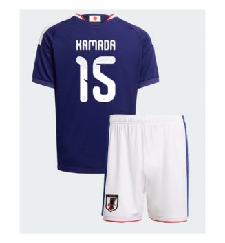 Japan Daichi Kamada #15 Thuis tenue Kinder WK 2026 Korte Mouw (+ Korte broeken) Japan Daichi Kamada #15 Thuis tenue Kinder WK 2026 Korte Mouw (+ Korte broeken)
