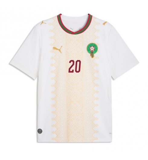 Marokko Ayoub El Kaabi #20 Uit tenue WK 2026 voetbaltenue heren 2 Marokko Ayoub El Kaabi #20 Uit tenue WK 2026 voetbaltenue heren 2