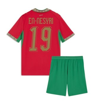 Marokko Youssef En-Nesyri #19 Thuis tenue Kinder WK 2026 Korte Mouw (+ Korte broeken) Marokko Youssef En-Nesyri #19 Thuis tenue Kinder WK 2026 Korte Mouw (+ Korte broeken)