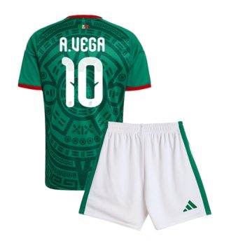 Mexico Alexis Vega #10 Thuis tenue Kinder WK 2026 Korte Mouw (+ Korte broeken)