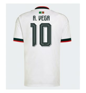 Mexico Alexis Vega #10 Uit tenue WK 2026 voetbaltenue met naam Mexico Alexis Vega #10 Uit tenue WK 2026 voetbaltenue met naam