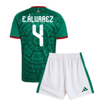 Mexico Edson Alvarez #4 Thuis tenue Kinder WK 2026 Korte Mouw (+ Korte broeken)