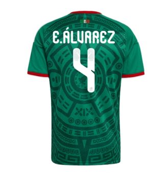 Mexico Edson Alvarez #4 Thuis tenue WK 2026 voetbaltenue met naam