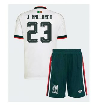 Mexico Jesus Gallardo #23 Uit tenue Kinder WK 2026 Korte Mouw (+ Korte broeken)