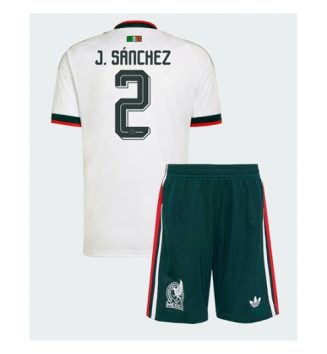 Mexico Jorge Sanchez #2 Uit tenue Kinder WK 2026 Korte Mouw (+ Korte broeken)