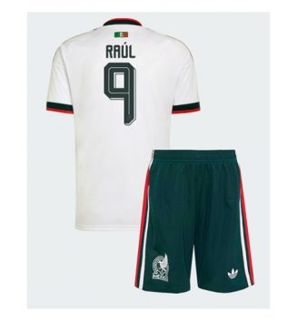 Mexico Raul Jimenez #9 Uit tenue Kinder WK 2026 Korte Mouw (+ Korte broeken)
