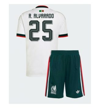 Mexico Roberto Alvarado #25 Uit tenue Kinder WK 2026 Korte Mouw (+ Korte broeken)