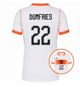 Nederland WK 2026 Denzel Dumfries #22 Uit tenue Dames Korte Mouw Kopen Nederland WK 2026 Denzel Dumfries #22 Uit tenue Dames Korte Mouw Kopen