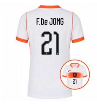 Nederland WK 2026 Frenkie de Jong #21 Uit tenue Dames Korte Mouw Kopen Nederland WK 2026 Frenkie de Jong #21 Uit tenue Dames Korte Mouw Kopen