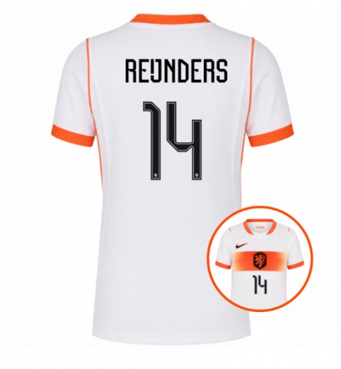 Nederland WK 2026 Tijjani Reijnders #14 Uit tenue Dames Korte Mouw Kopen Nederland WK 2026 Tijjani Reijnders #14 Uit tenue Dames Korte Mouw Kopen