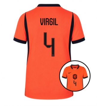 Nederland WK 2026 Virgil van Dijk #4 Thuis tenue Dames Korte Mouw Kopen