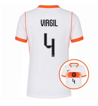 Nederland WK 2026 Virgil van Dijk #4 Uit tenue Dames Korte Mouw Kopen Nederland WK 2026 Virgil van Dijk #4 Uit tenue Dames Korte Mouw Kopen