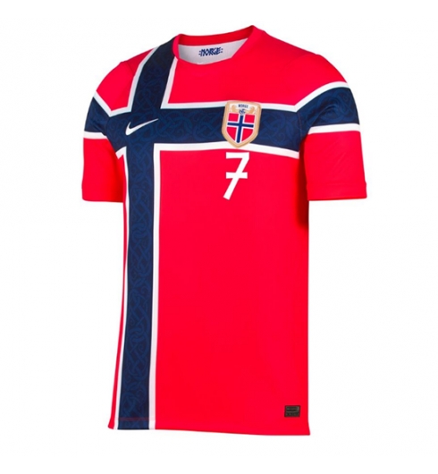 Noorwegen Alexander Sorloth #7 Thuis tenue WK 2026 voetbaltenue bestellen 2 Noorwegen Alexander Sorloth #7 Thuis tenue WK 2026 voetbaltenue bestellen 2