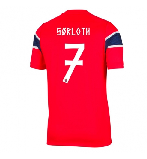 Noorwegen Alexander Sorloth #7 Thuis tenue WK 2026 voetbaltenue bestellen Noorwegen Alexander Sorloth #7 Thuis tenue WK 2026 voetbaltenue bestellen