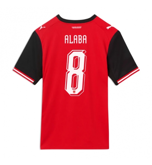 Oostenrijk David Alaba #8 Thuis tenue WK 2026 voetbaltenue heren Oostenrijk David Alaba #8 Thuis tenue WK 2026 voetbaltenue heren