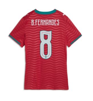 Portugal WK 2026 Bruno Fernandes #8 Thuis tenue Dames Korte Mouw Kopen