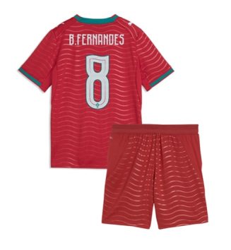 Portugal Bruno Fernandes #8 Thuis tenue Kinder WK 2026 Korte Mouw (+ Korte broeken)