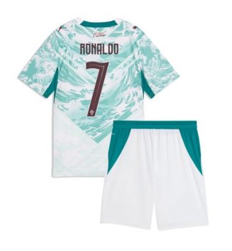 Portugal Cristiano Ronaldo #7 Uit tenue Kinder WK 2026 Korte Mouw (+ Korte broeken)