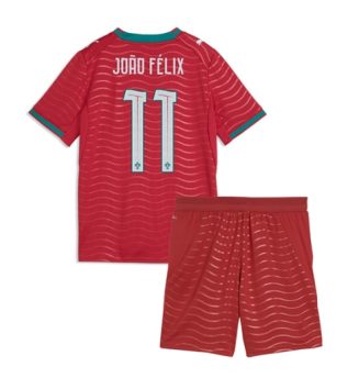 Portugal Joao Felix #11 Thuis tenue Kinder WK 2026 Korte Mouw (+ Korte broeken)