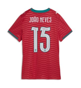 Portugal WK 2026 Joao Neves #15 Thuis tenue Dames Korte Mouw Kopen