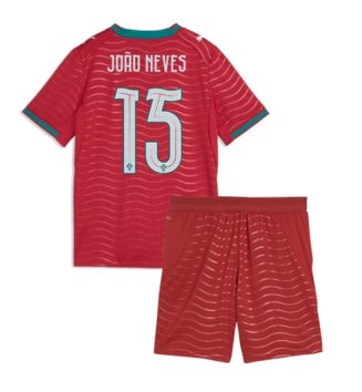 Portugal Joao Neves #15 Thuis tenue Kinder WK 2026 Korte Mouw (+ Korte broeken)