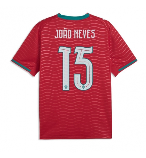Portugal Joao Neves #15 Thuis tenue WK 2026 voetbaltenue met naam Portugal Joao Neves #15 Thuis tenue WK 2026 voetbaltenue met naam