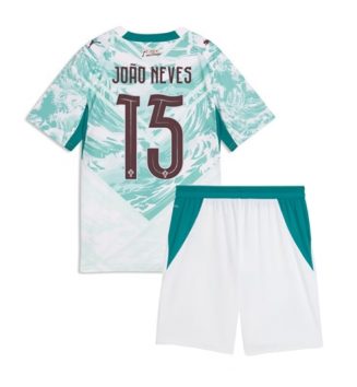 Portugal Joao Neves #15 Uit tenue Kinder WK 2026 Korte Mouw (+ Korte broeken)