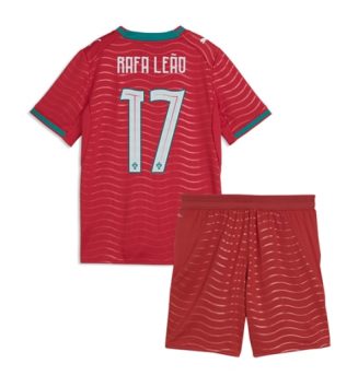Portugal Rafael Leao #17 Thuis tenue Kinder WK 2026 Korte Mouw (+ Korte broeken)