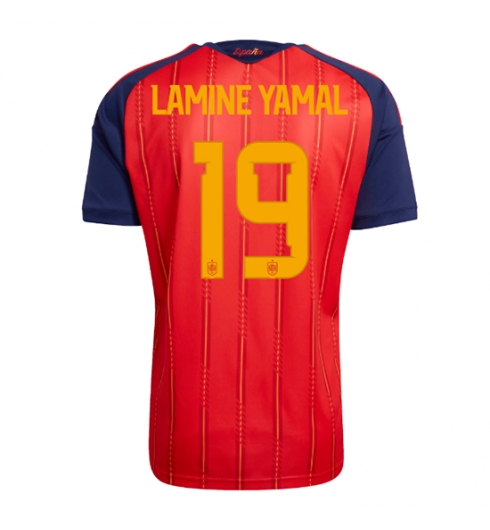 Spanje Lamine Yamal #19 Thuis tenue WK 2026 voetbalshirts heren Spanje Lamine Yamal #19 Thuis tenue WK 2026 voetbalshirts heren
