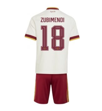 Spanje Martin Zubimendi #18 Uit tenue Kinder WK 2026 Korte Mouw (+ Korte broeken)