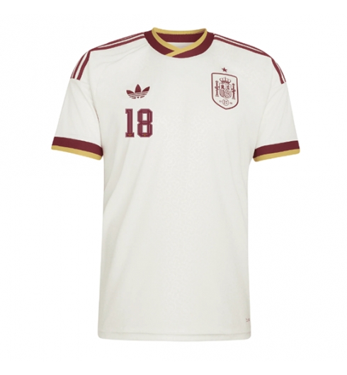 Spanje Martin Zubimendi #18 Uit tenue WK 2026 voetbalshirts heren 2 Spanje Martin Zubimendi #18 Uit tenue WK 2026 voetbalshirts heren 2