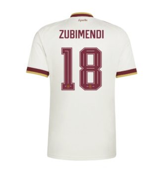 Spanje Martin Zubimendi #18 Uit tenue WK 2026 voetbalshirts heren Spanje Martin Zubimendi #18 Uit tenue WK 2026 voetbalshirts heren