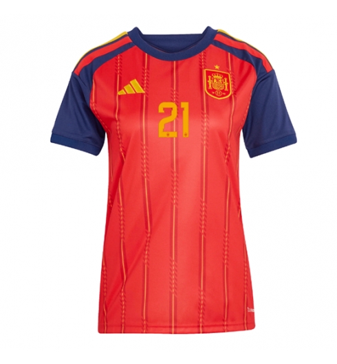 Spanje Mikel Oyarzabal #21 Thuis tenue Dames WK 2026 Korte Mouw Kopen 2 Spanje Mikel Oyarzabal #21 Thuis tenue Dames WK 2026 Korte Mouw Kopen 2