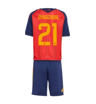 Spanje Mikel Oyarzabal #21 Thuis tenue Kinder WK 2026 Korte Mouw (+ Korte broeken)