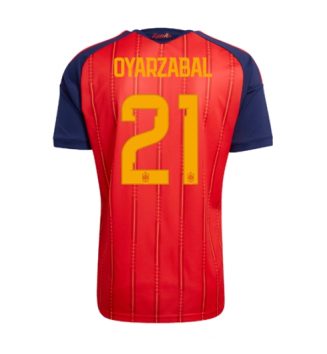 Spanje Mikel Oyarzabal #21 Thuis tenue WK 2026 voetbalshirts heren Spanje Mikel Oyarzabal #21 Thuis tenue WK 2026 voetbalshirts heren
