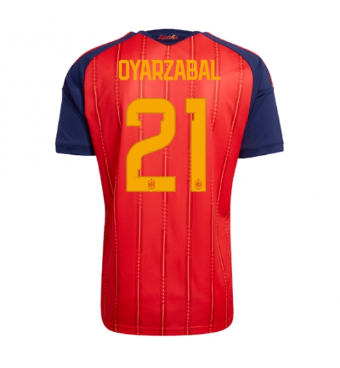 Spanje Mikel Oyarzabal #21 Thuis tenue WK 2026 voetbalshirts heren Spanje Mikel Oyarzabal #21 Thuis tenue WK 2026 voetbalshirts heren