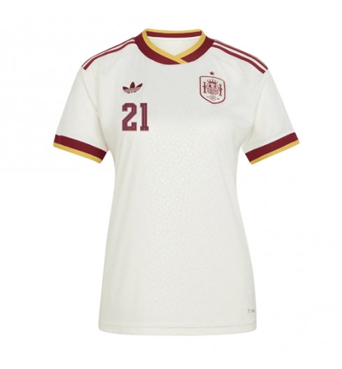 Spanje Mikel Oyarzabal #21 Uit tenue Dames WK 2026 Korte Mouw Kopen 2 Spanje Mikel Oyarzabal #21 Uit tenue Dames WK 2026 Korte Mouw Kopen 2