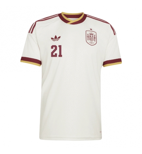 Spanje Mikel Oyarzabal #21 Uit tenue WK 2026 voetbalshirts heren 2 Spanje Mikel Oyarzabal #21 Uit tenue WK 2026 voetbalshirts heren 2