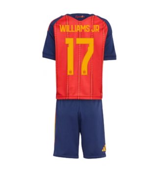 Spanje Nico Williams #17 Thuis tenue Kinder WK 2026 Korte Mouw (+ Korte broeken)
