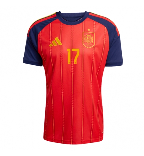 Spanje Nico Williams #17 Thuis tenue WK 2026 voetbalshirts heren 2 Spanje Nico Williams #17 Thuis tenue WK 2026 voetbalshirts heren 2