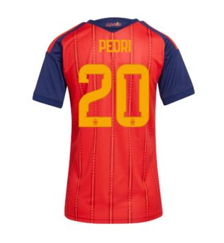 Spanje Pedri Gonzalez #20 Thuis tenue Dames WK 2026 Korte Mouw Kopen Spanje Pedri Gonzalez #20 Thuis tenue Dames WK 2026 Korte Mouw Kopen