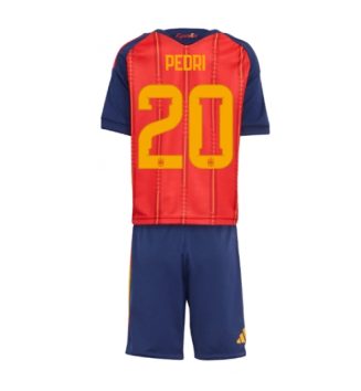 Spanje Pedri Gonzalez #20 Thuis tenue Kinder WK 2026 Korte Mouw (+ Korte broeken)