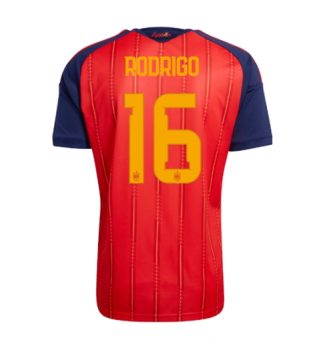 Spanje Rodri Hernandez #16 Thuis tenue WK 2026 voetbalshirts heren Spanje Rodri Hernandez #16 Thuis tenue WK 2026 voetbalshirts heren