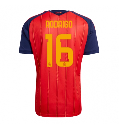 Spanje Rodri Hernandez #16 Thuis tenue WK 2026 voetbalshirts heren Spanje Rodri Hernandez #16 Thuis tenue WK 2026 voetbalshirts heren