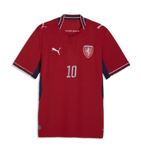 Tsjechië Patrik Schick #10 Thuis tenue WK 2026 heren Korte Mouw 2 Tsjechië Patrik Schick #10 Thuis tenue WK 2026 heren Korte Mouw 2