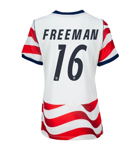 Verenigde Staten WK 2026 Alex Freeman #16 Thuis tenue Dames Korte Mouw Kopen Verenigde Staten WK 2026 Alex Freeman #16 Thuis tenue Dames Korte Mouw Kopen