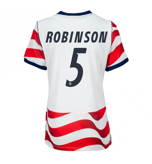 Verenigde Staten WK 2026 Antonee Robinson #5 Thuis tenue Dames Korte Mouw Kopen Verenigde Staten WK 2026 Antonee Robinson #5 Thuis tenue Dames Korte Mouw Kopen