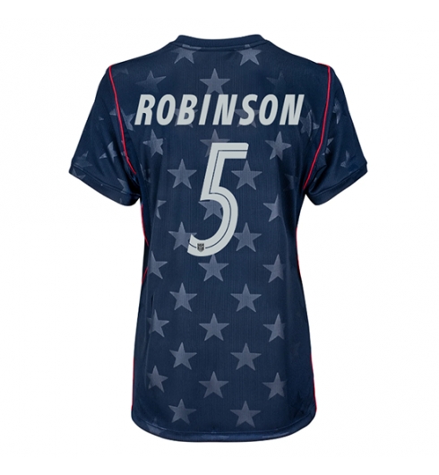 Verenigde Staten WK 2026 Antonee Robinson #5 Uit tenue Dames Korte Mouw Kopen Verenigde Staten WK 2026 Antonee Robinson #5 Uit tenue Dames Korte Mouw Kopen